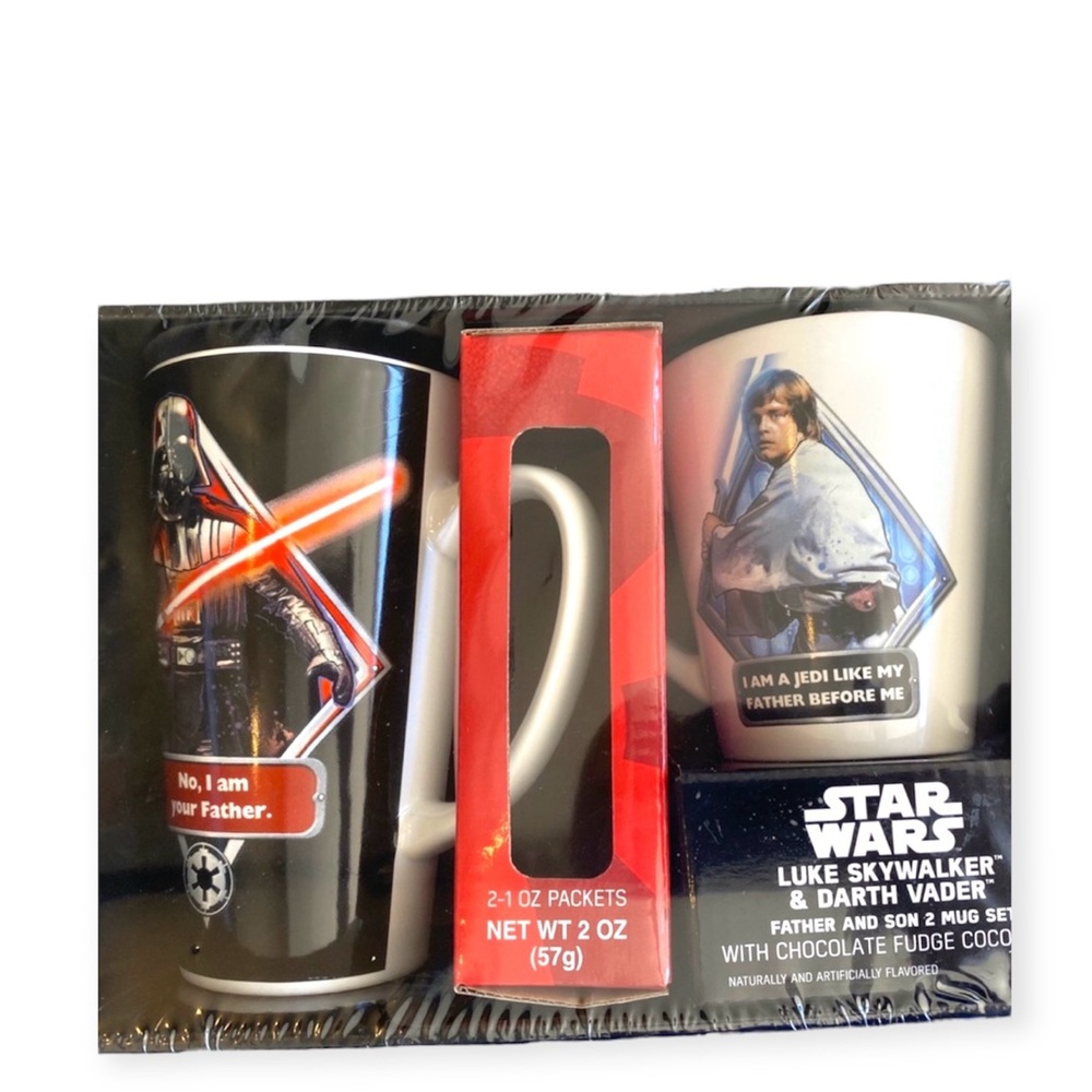 New Disney Star Wars Luke Skywalker and Darth Vader Father and Son 2 Mug Set